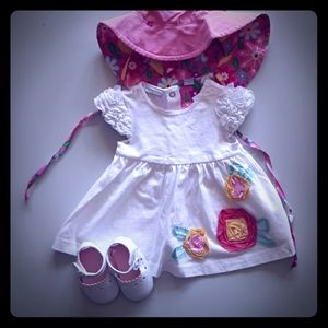 Dress with hat and shoes